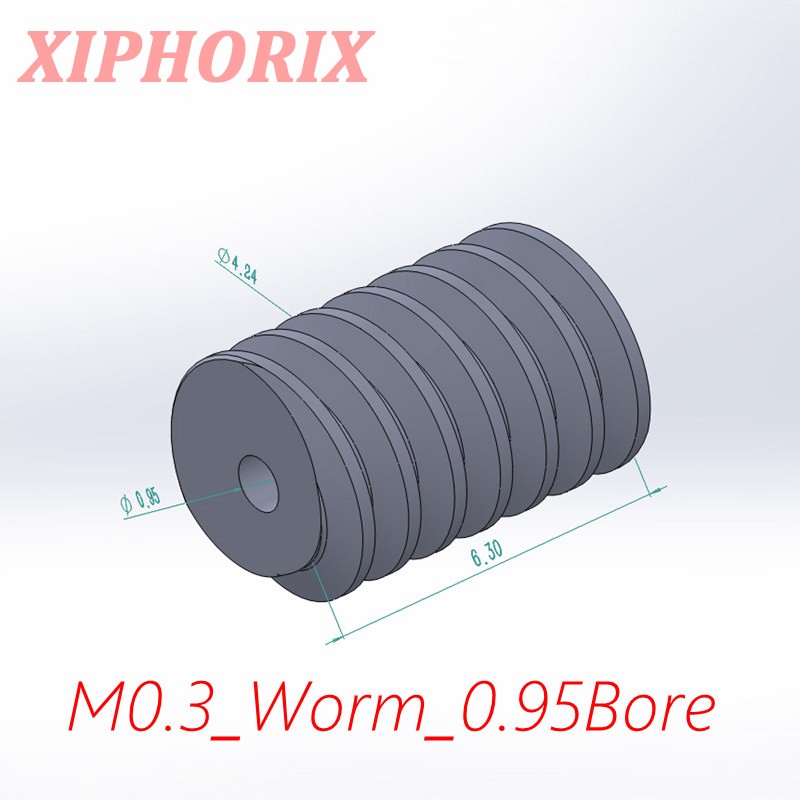 Picture of Module 0.3 M0.3 Plastic Worm, Suitable For 1.0mm Shaft of Motor