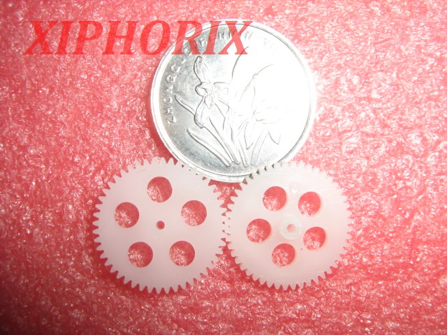 Picture of Module 0.3 M0.3 48 Teeth Plastic Gear, Interference Fit 1.0mm Shaft